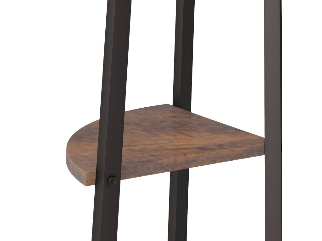 5-Tier Corner Shelf, Dark Brown and Black, 45.5x31.5x180 cm, JGIM43182