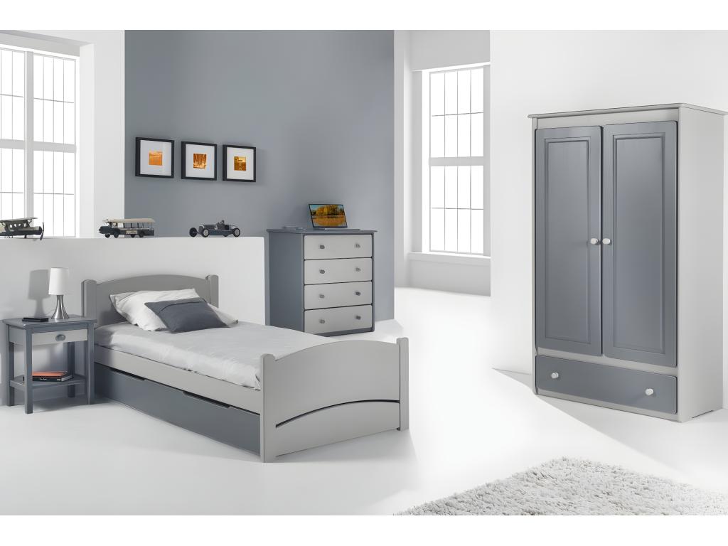 small bedside table with 1 drawer, Thio - solid graphite CRNR75386