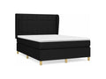 Nobellea bed base with mattress, black, 140x190 cm, fabric, XKGZ39281