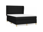 Nobellea bed base with mattress, black, 140x190 cm, fabric, XKGZ39281