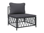 6-piece garden furniture set with cushions, anthracite steel XPBD10763