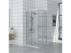 Shower enclosure 75x105 cm corner opening with easy entry, height 200 cm, in tempered glass AIFM18843