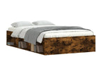 Bed frame without mattress, smoked oak, 120x200 cm TPBJ89564