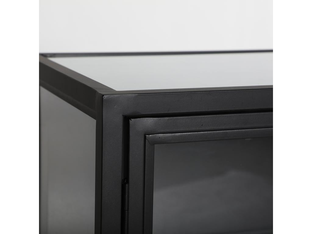 Black iron bedside table 45x35x70 cm DZTV03963