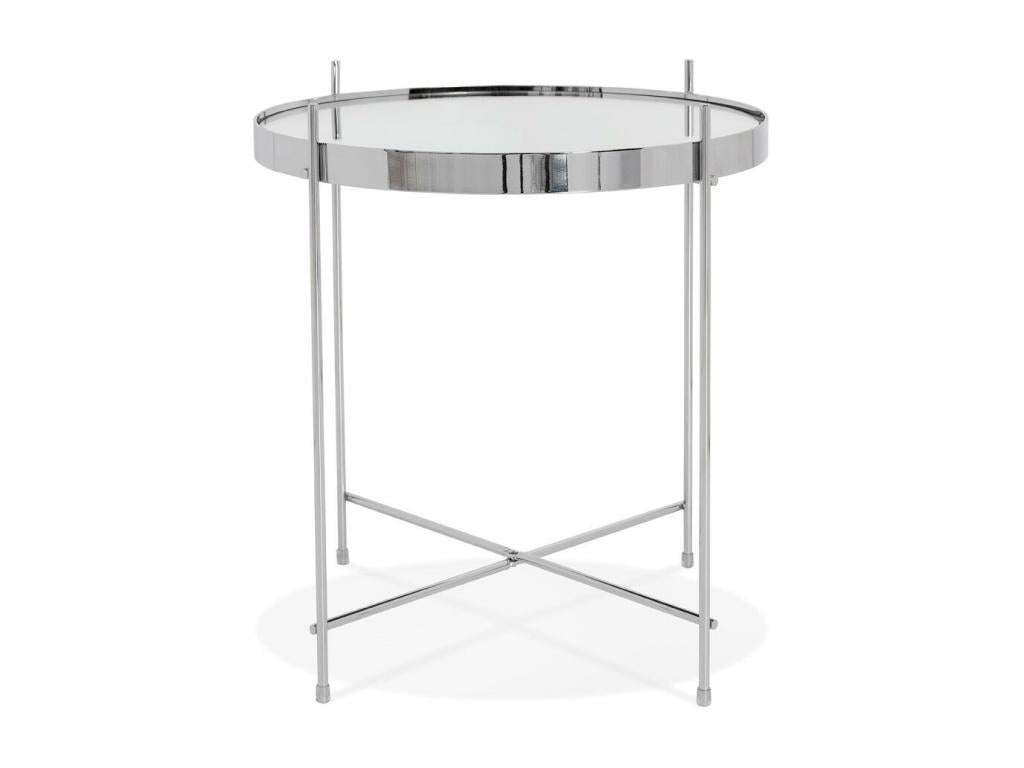 Nobellea Foldable Round Side Table 45cm Silver KRPB17422
