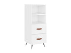 High-gloss white sideboard, 34.5x34x90 cm, engineered wood, JVVH71504