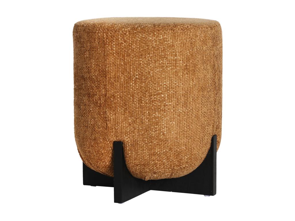 Ochre polyester stool 41x41x48 cm FOKY61746