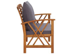 3-piece garden furniture set with cushions, solid Boisona wood, 6 BEZJ76028