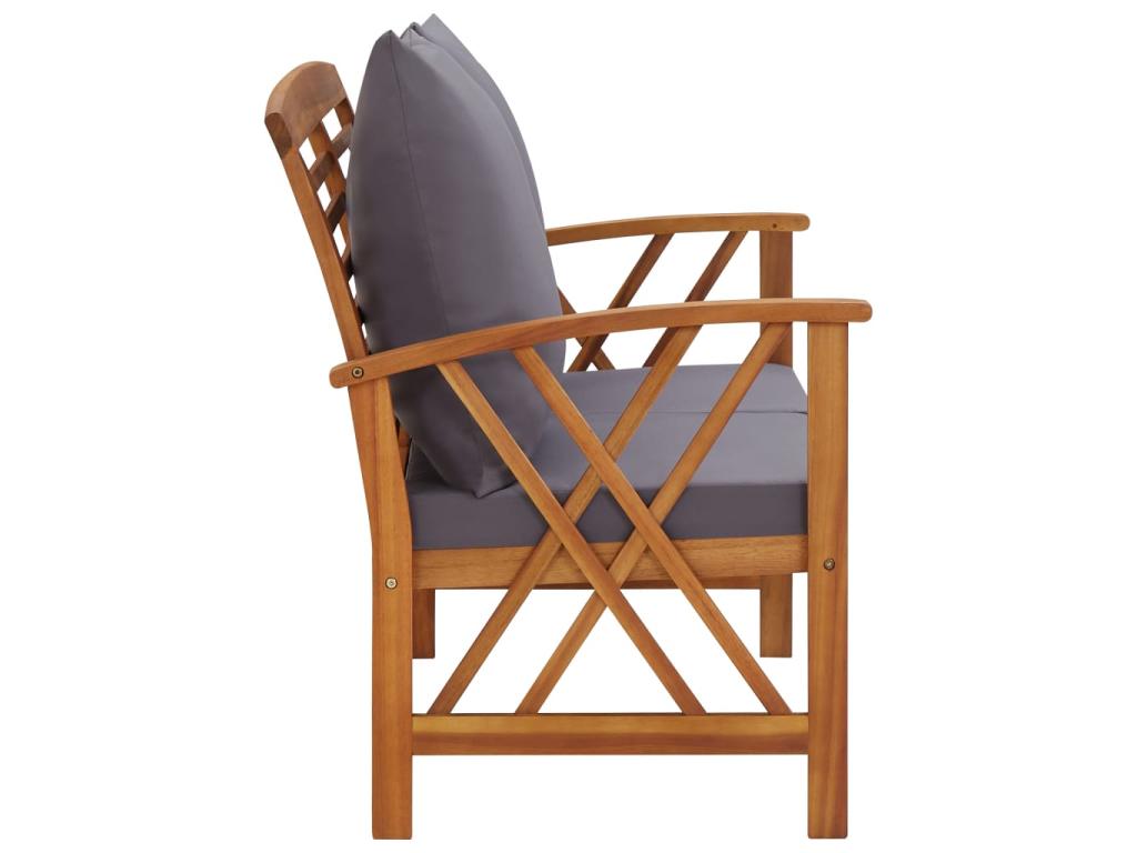 3-piece garden furniture set with cushions, solid Boisona wood, 6 BEZJ76028