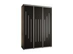 Boisona 8 Sliding Door Wardrobe 235.2/180/60 3 Doors Black/Black/Silver JLFK55491