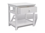 White wooden bedside table 40x29x42 cm 1402093 KLZP28844