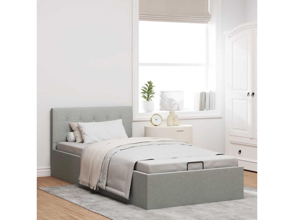 Hydraulic storage bed frame without mattress 90x200 cm ISGI66917