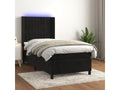 Nobellea bed base with mattress and LED, black, 100x200 cm, velvet, BHOT11592