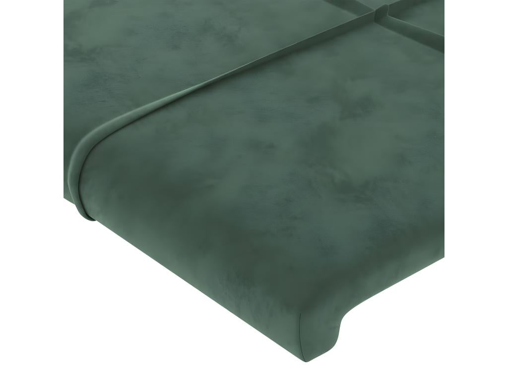 Dark Green LED Headboard 203x16x78/88 cm Velvet RJAF28493