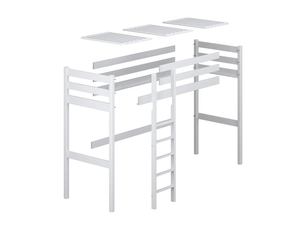 Wooden loft bed N05 Natural Pine 100x200 UOJX51838