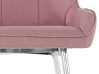 Juri - Set of 2 upholstered dining chairs in pink braided fabric KLUW96750