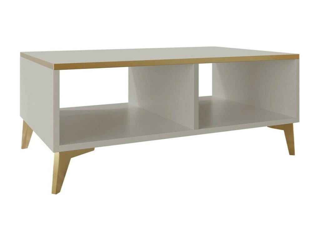 Boisona AD104 Gold Coffee Table - Beige 40x50x100cm Corner Laminate EUXI50738