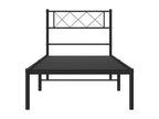 Metal bed frame with black headboard 90x200 TYMH98478