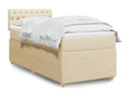 Boisona bed base with mattress, Cream 80x200 cm, Fabric XAGH13621