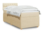 Boisona bed base with mattress, Cream 80x200 cm, Fabric XAGH13621