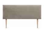 Boisona Smooth Velvet Headboard 135x105 with Bed Legs 120/135/140 - Brown VIVM41476