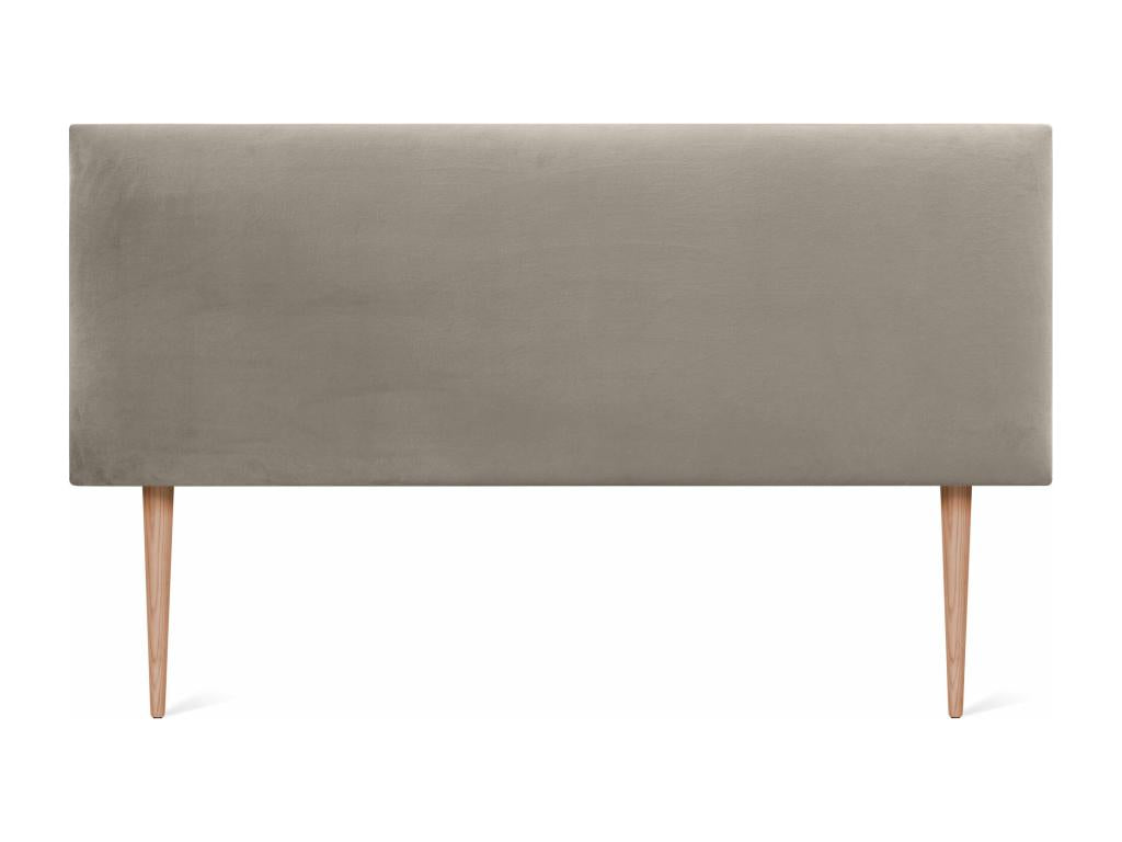 Boisona Smooth Velvet Headboard 135x105 with Bed Legs 120/135/140 - Brown VIVM41476