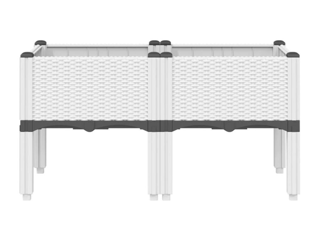 Planter with white legs 80x40x42 PP ANCJ49227