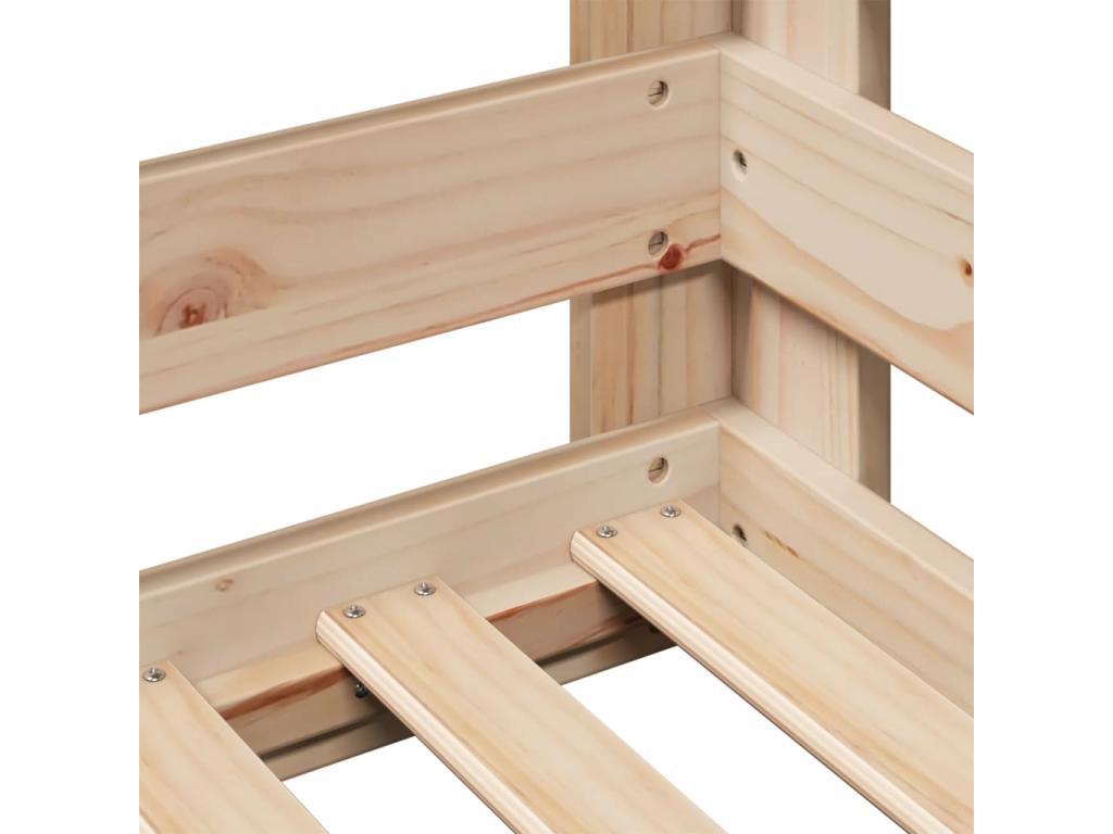 Bed frame without mattress 100x200 cm solid pine wood DFFZ48217