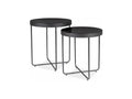 Set of 2 side tables - Boisona - Tempered glass VUNX12377