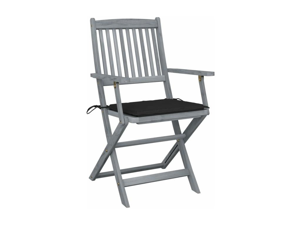 6-Piece Outdoor Folding Chairs with Cushions, Noblea Wood MDOC14991