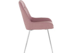 Juri - Set of 2 upholstered dining chairs in pink braided fabric KLUW96750
