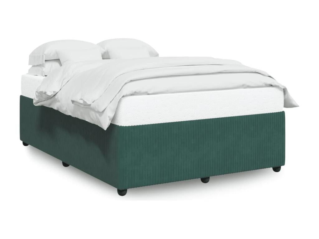 Dark Green Bed Frame 140x190 cm Velvet GMPV16758