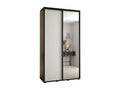 Boisona 3 Sliding Door Wardrobe 235.2/140/45 2 Doors Black/White/Black NWOP98926