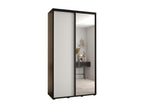Boisona 3 Sliding Door Wardrobe 235.2/140/45 2 Doors Black/White/Black NWOP98926