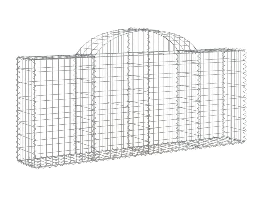 Arched gabion baskets, 25 pcs, 200x30x80-100, galvanized iron, GAMT93038