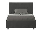 Single bed without slatted base, upholstered, 120x200 cm, grey microfiber, Boisona TPAF17446