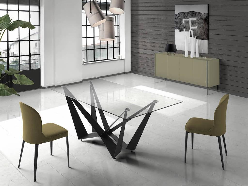 Nobellea fabric chair with black steel legs - Set of 2 - Color Nobellea 30 AJLK88847