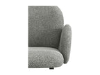 Nobellea Chair in Ash Grey Bouclé Fabric with Black Metal Legs x2 ULGS25837