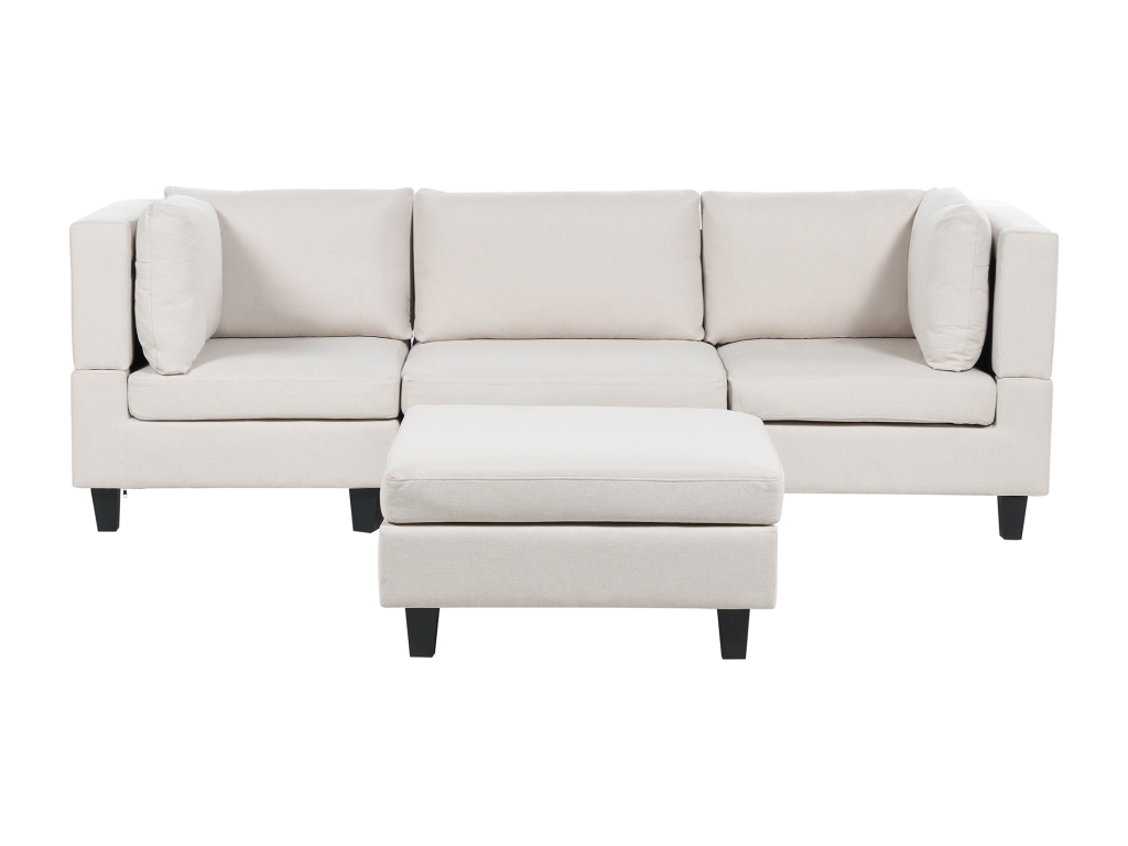 Nobellea Modular Sofa, Light Beige Fabric with Ottoman, 3-Seater, Nobelleaétrique RRCZ44198