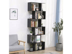 Boisona Bookshelf, Office Bookcase, Made in Italy, 80x25x192 cm, Slate Finish, DVDJ59170