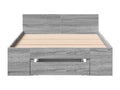 Nobellea grey bed frame and drawer 90x200 cm engineered wood ZUUW45016