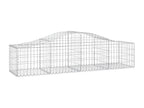 Arched gabion baskets, 14 pieces, 200x50x40/60 cm, galvanized iron, NAUE49463