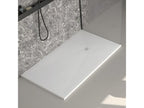 Boisona white slate finish shower tray with colored grate - 200x100 cm QTLR81484