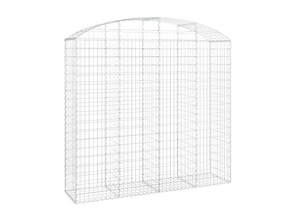 Arched gabion basket 200x50x180/200 cm Galvanized iron KNFP94460