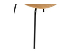 Dining chair in natural wood with black steel legs, H 82 cm UIWX44216