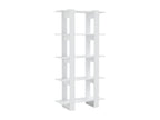 Bookshelf/Room Divider, Glossy White, 80x30x160 cm, JPYS56223