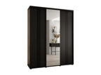 Nobellea 7 Sliding Door Wardrobe 235.2/190/45 3 Doors Black/Black/Black FWSA09636