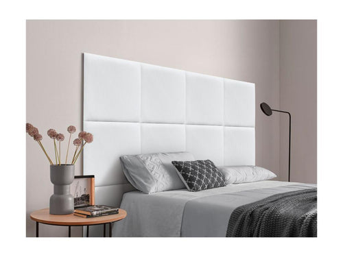 Boisona Upholstered Headboard in High-Quality Corduroy, Boisona Interior composed of interchangeable self-adhesive panels, white, 80 cm KMSH02192