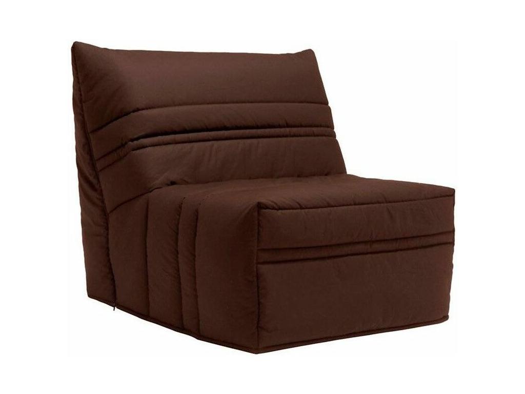 BZ armchair, 1 seat, 90x190 cm, fabric, 9 cm mattress, Nobellea - Brown color CASF47553