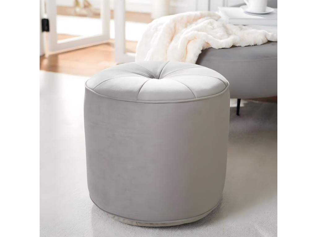 Bench/Ottoman, Light Grey, 53.34x53.34x48.26 cm - Boisona TTXZ37959